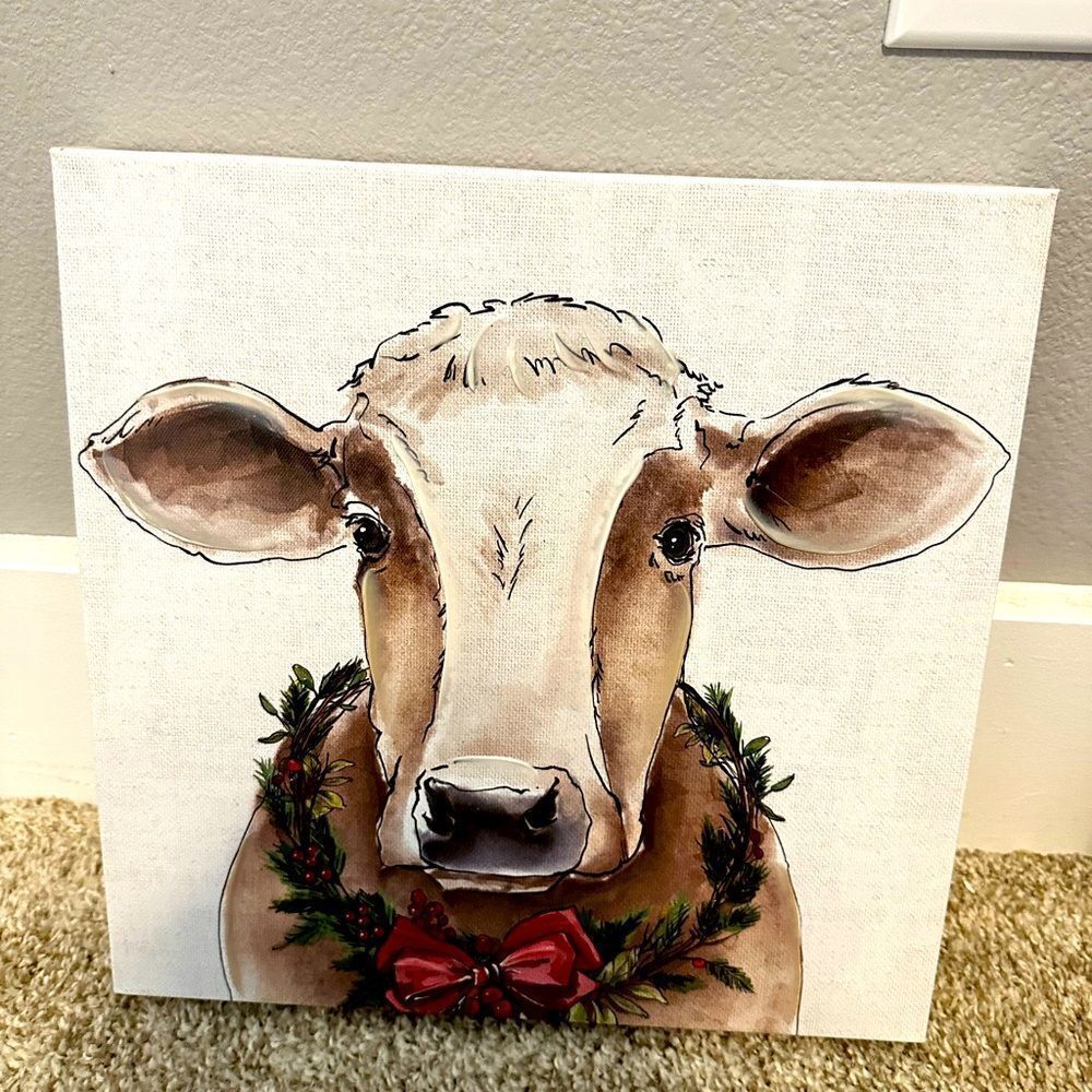CANCAS WALL PICTURE COW